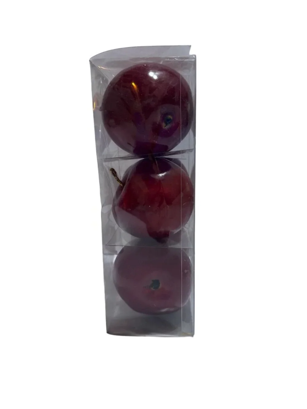Red Apple Christmas Tree Ornaments Set Of 6 Decorative Festive Holiday Decor